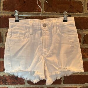 Joes white denim shorts.